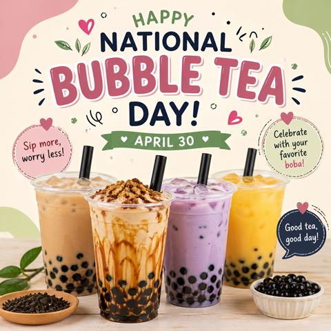 National Bubble Tea Day Deals – April 30, 2026