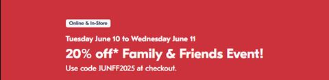 Shoppers Drug Mart Family & Friends Event – 20% Off June 10–11