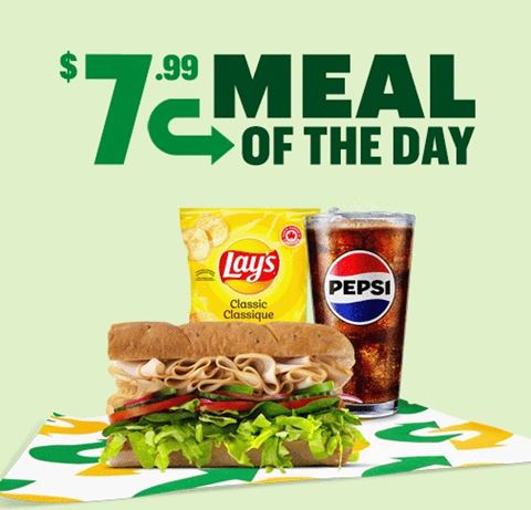 Subway Meal of the Day: Daily $7.99 Menu & Deals in Canada