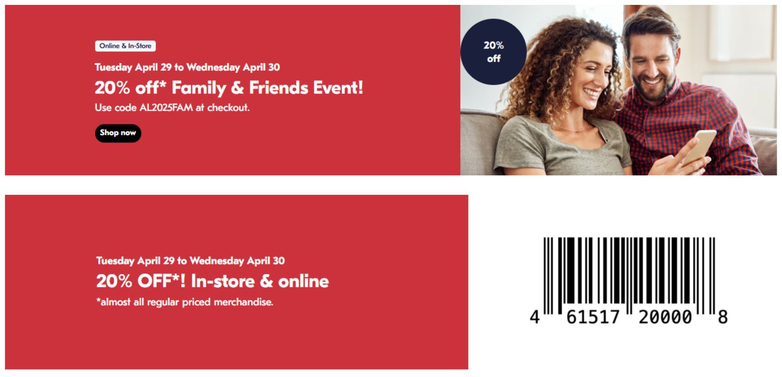 20% Off Shoppers Drug Mart Family & Friends Event – April 29–30, 2025