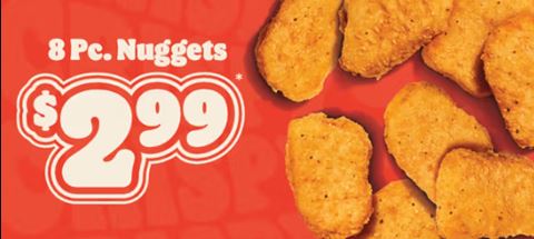 Burger King Canada: 8 Pc. Chicken Nuggets for $2.99 | Limited Time Offer