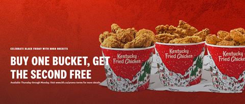 KFC Canada Black Friday BOGO Buckets 2025 – Buy One Bucket, Get One Free