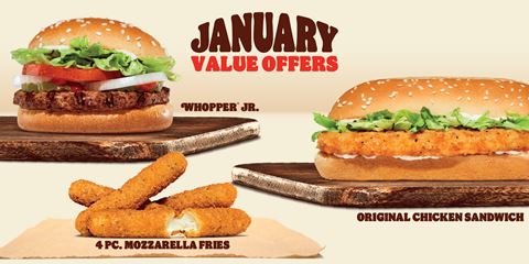 Burger King Canada January 2026 Value Offers: $2 Mozz Fries & More!
