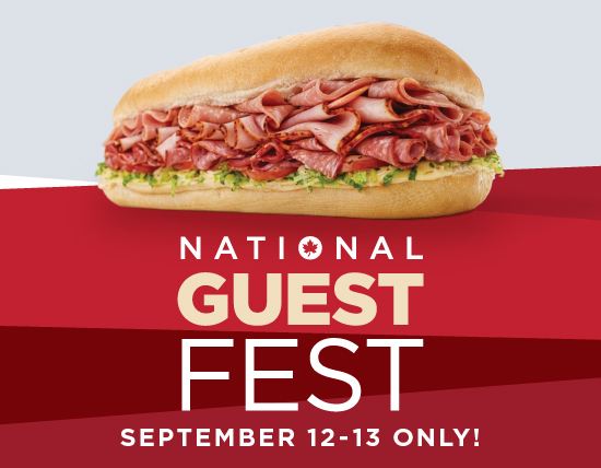 MR.SUB National Guest Fest buy one get one free sub offer available September 12 and 13, 2026