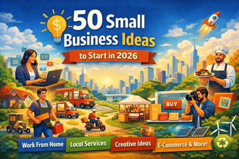 50 Small Business Ideas to Start in 2026 (Low Investment & High Growth)