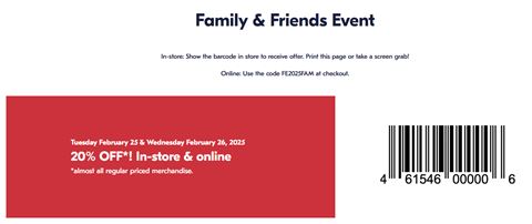 Shoppers Drug Mart Family & Friends Event: 20% Off February 25-26, 2025