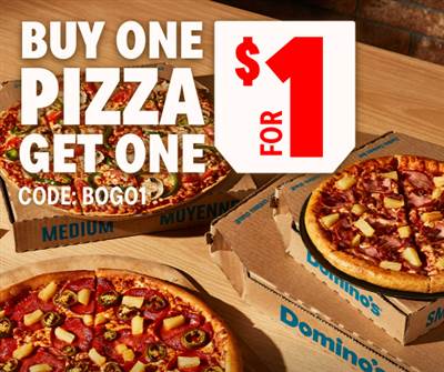 Domino's Pizza Canada: Buy One Pizza, Get One for $1 photo 1