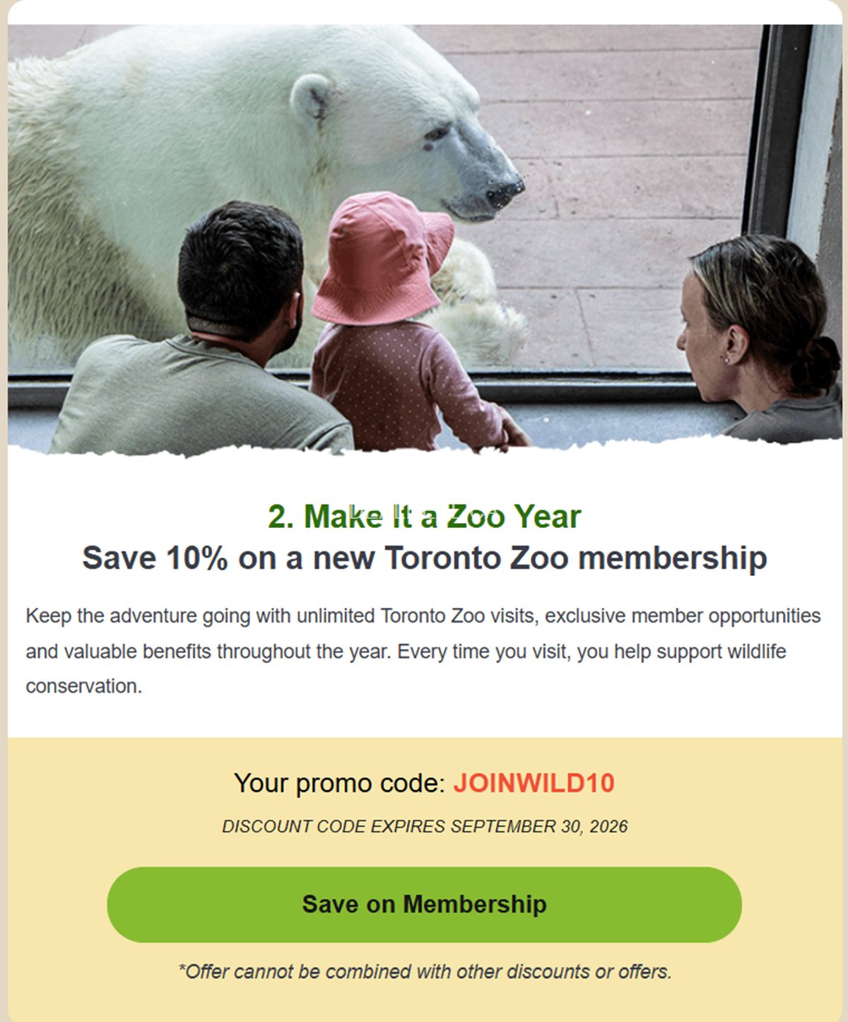 10% Off a Toronto Zoo Annual Membership