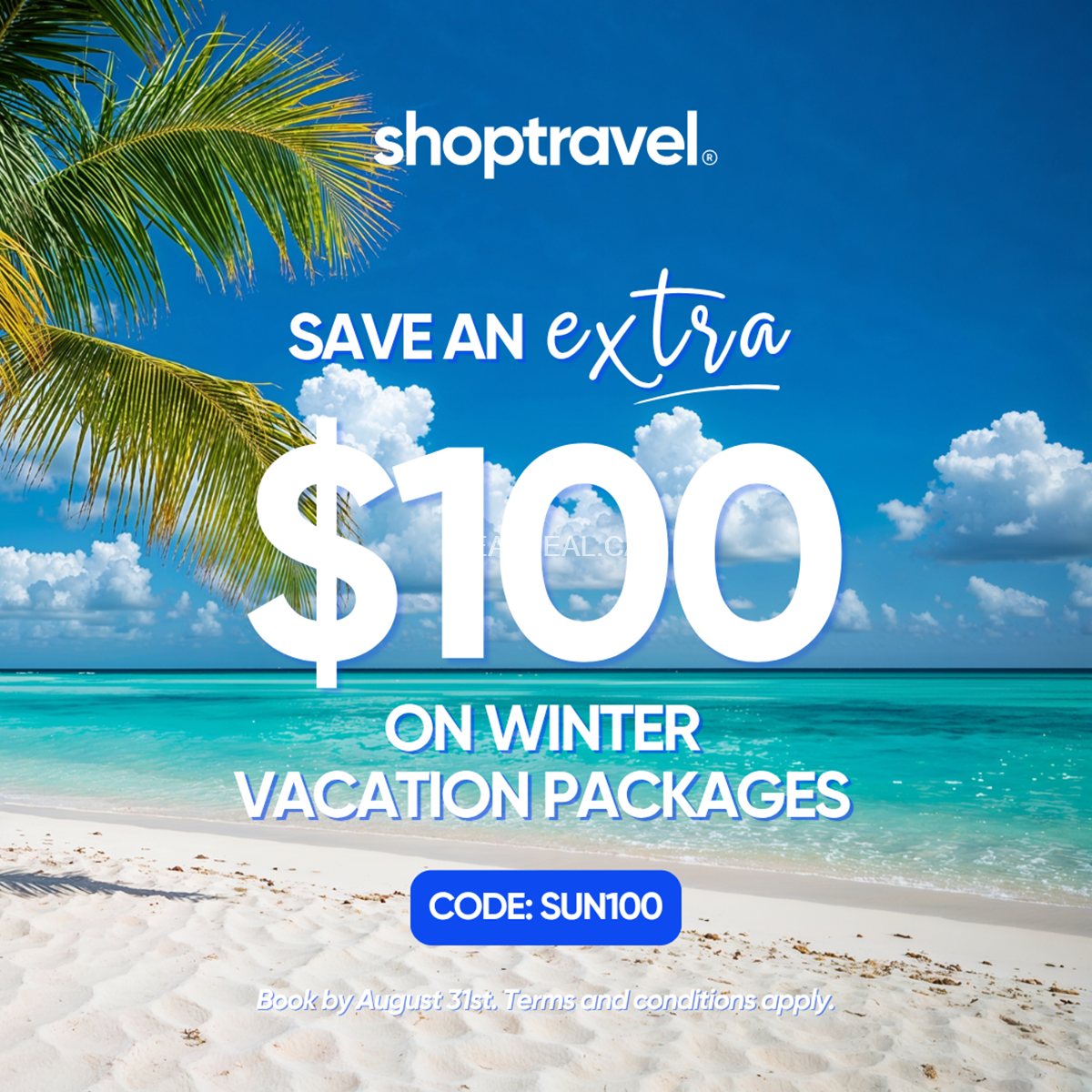 $100 Off Winter Vacation Packages – Promo Code SUN100