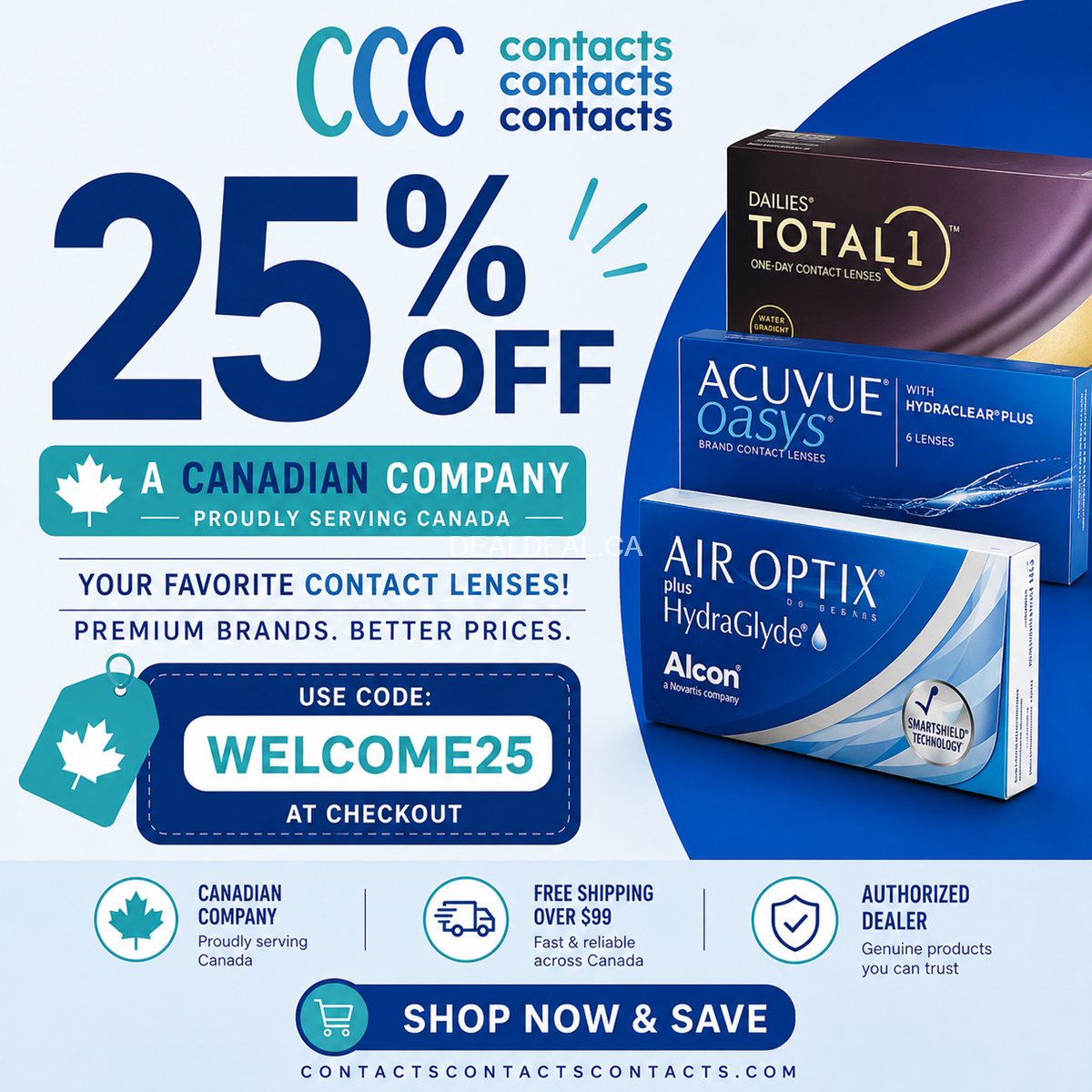 25% Off Your First Contact Lens Order