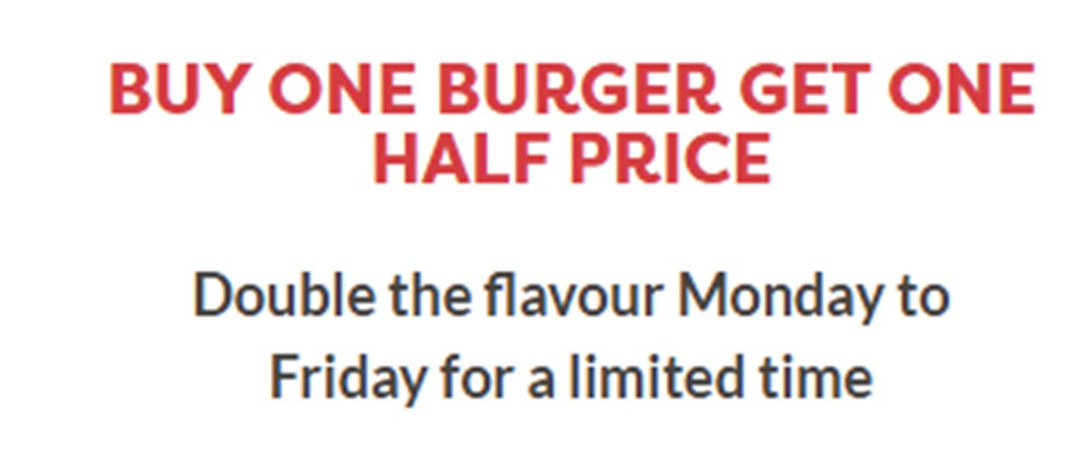 Denny’s Canada Weekday Burger Deal – Buy One, Get One Half Price photo 1
