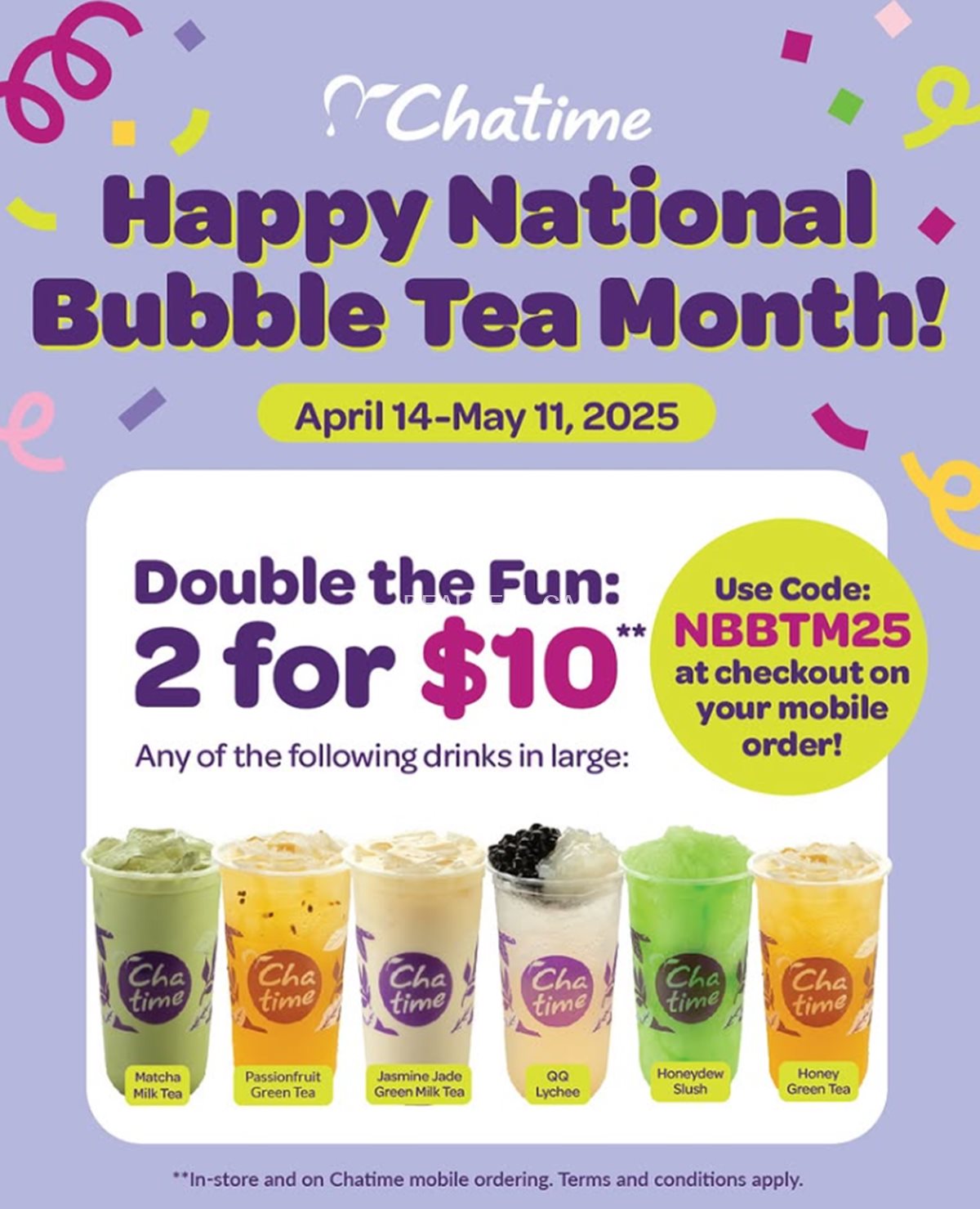 Double the Sips, Double the Joy: Celebrate National Bubble Tea Month with Chatime photo 1