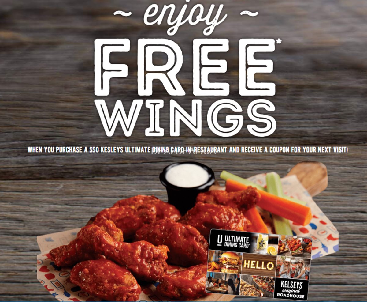 Enjoy FREE wings at Kelseys photo 1
