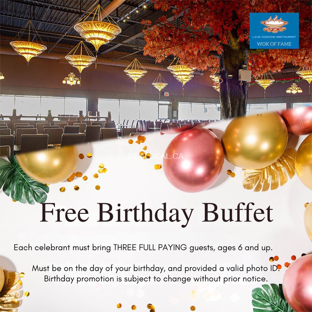 Free Birthday Buffet at Wok of Fame photo 1