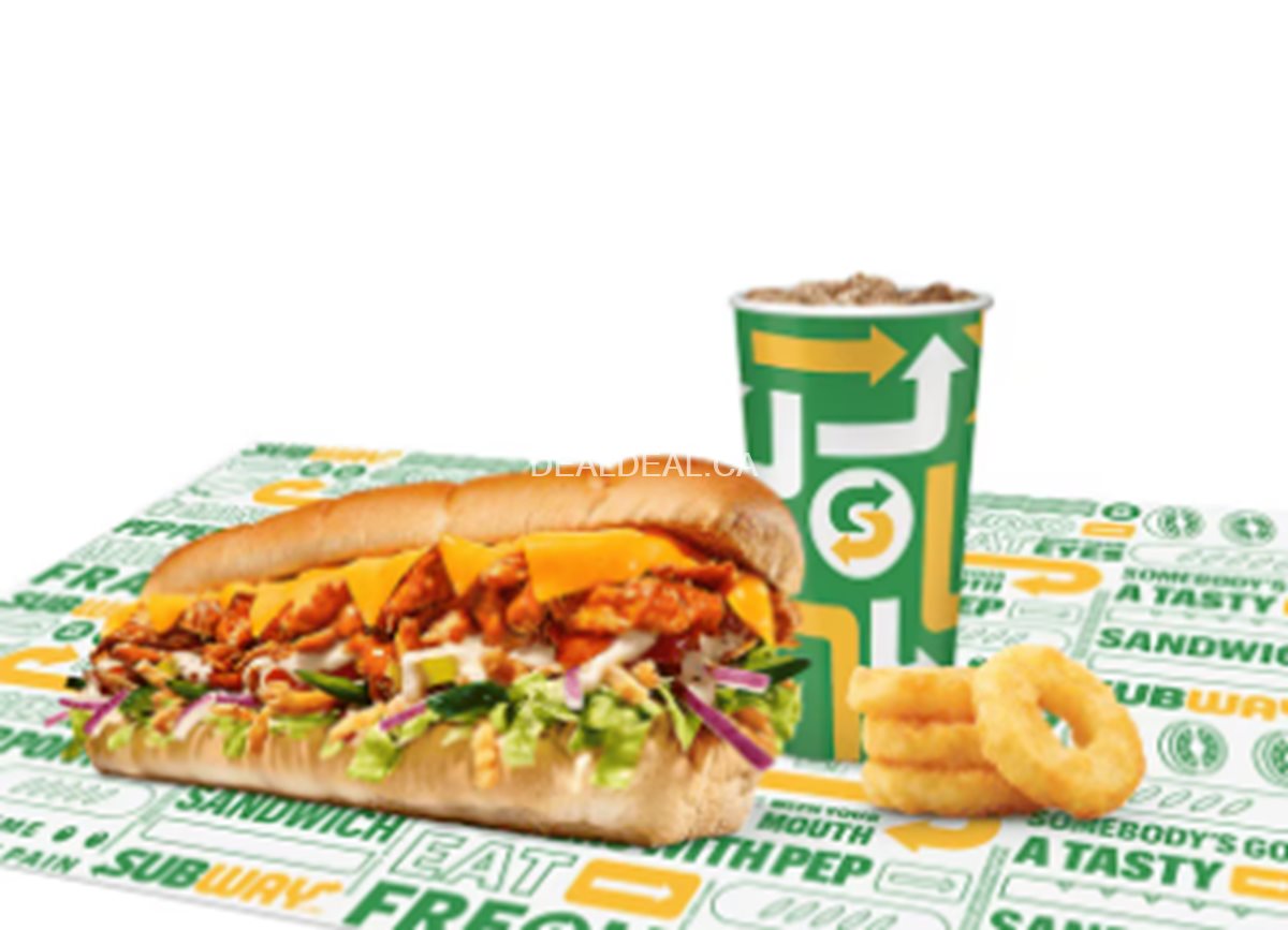 Free Potato Rings and drink with any sub at Subway photo 1