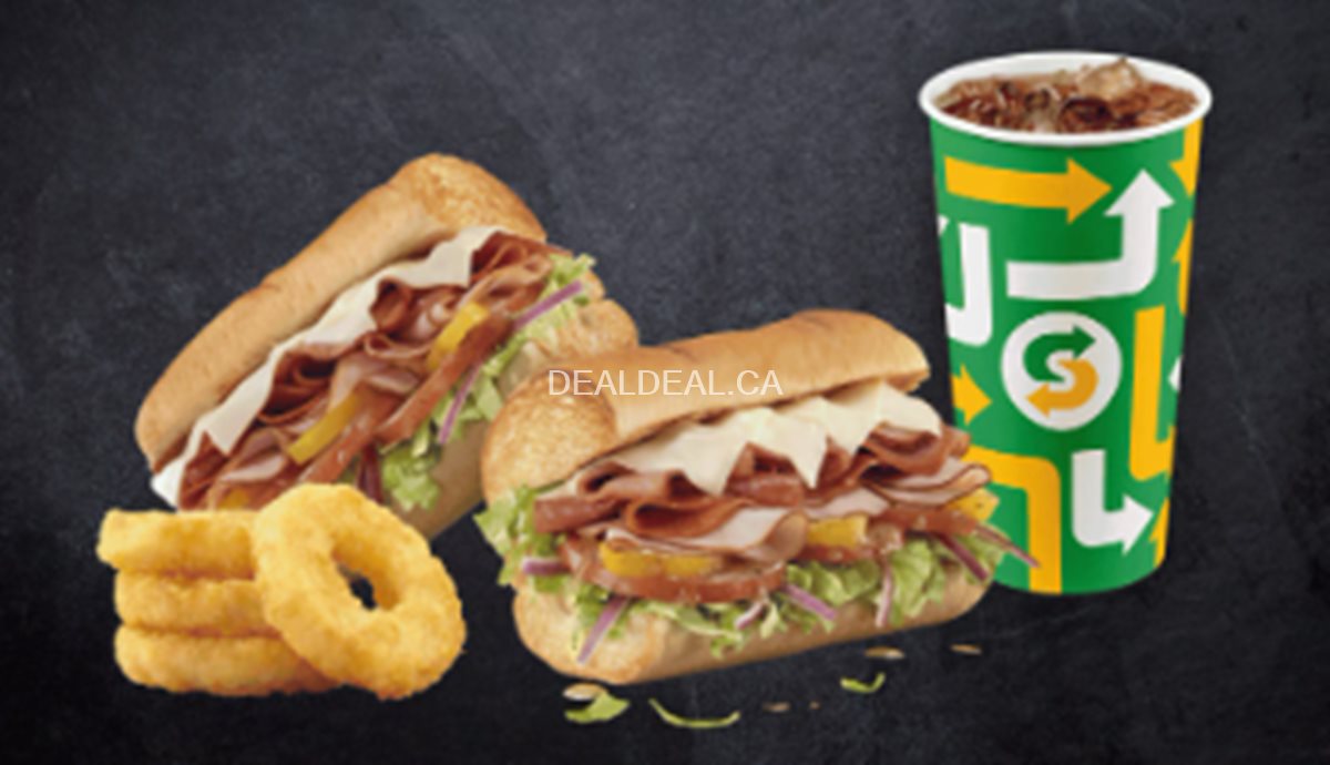 Free potato Rings and Drink with any sub at Subway photo 1