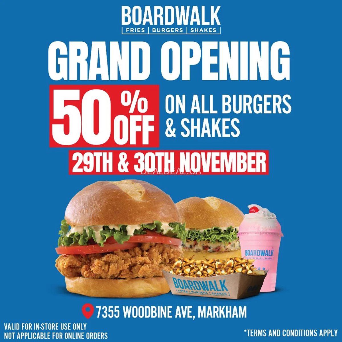 Grand Opening offer at Boardwalk Fries Burgers Shakes photo 1