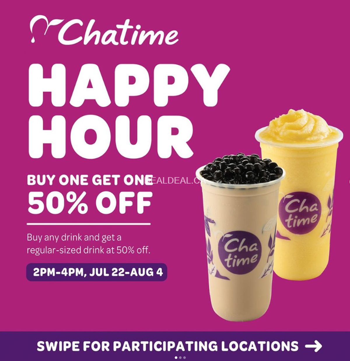 Happy Hour deal at Chatime photo 1