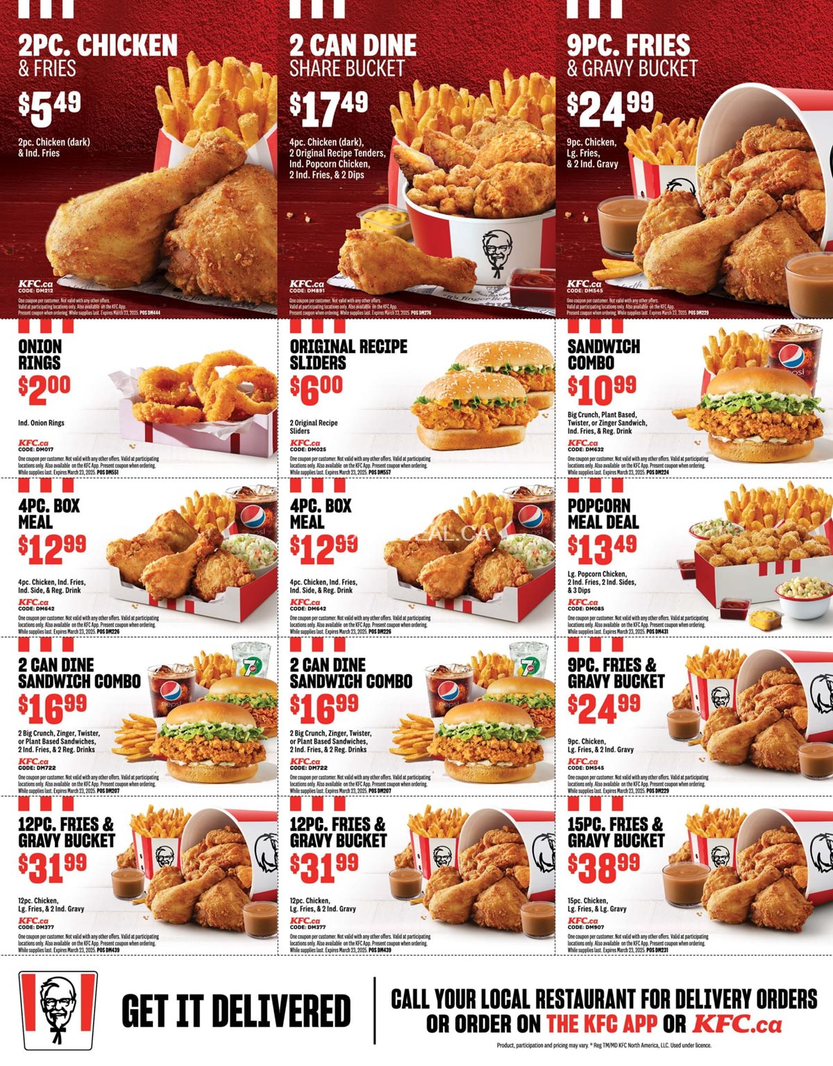 KFC Manitoba Exclusive Coupons, Flyers, and Deals 2024 photo 1
