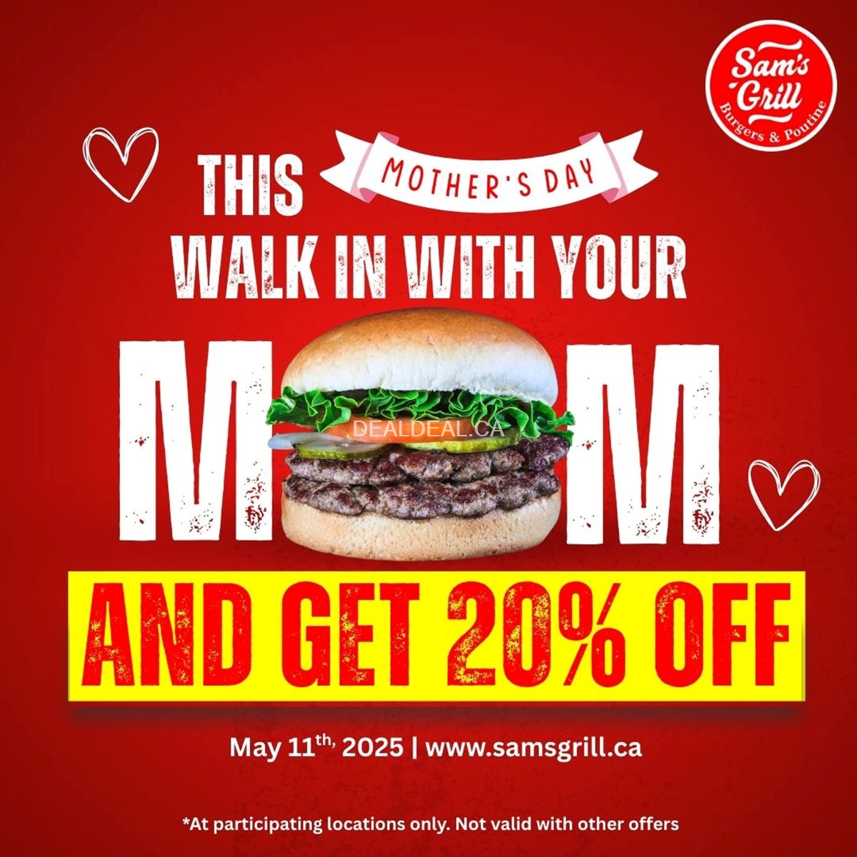 Mother’s Day Special: 20% Off at Sam’s Grill photo 1