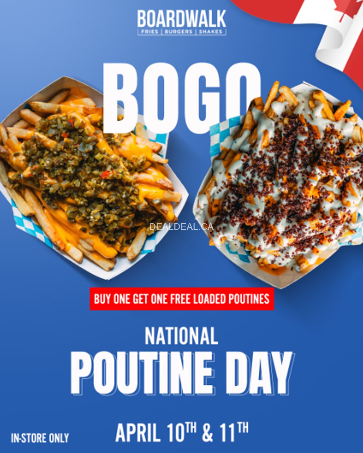 National Poutine Day deal at Boardwalk Fries Burgers Shakes photo 1