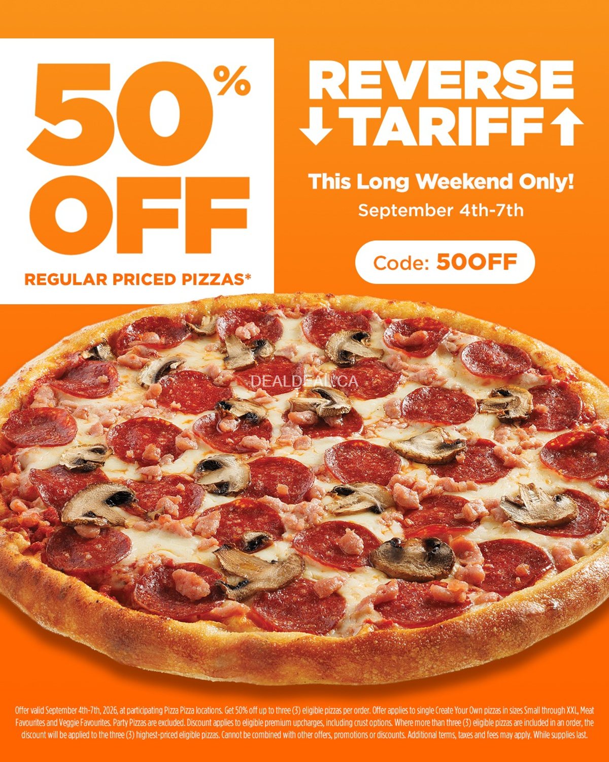 Pizza Pizza 50% Off Deal: Get Half-Price Pizzas This Weekend