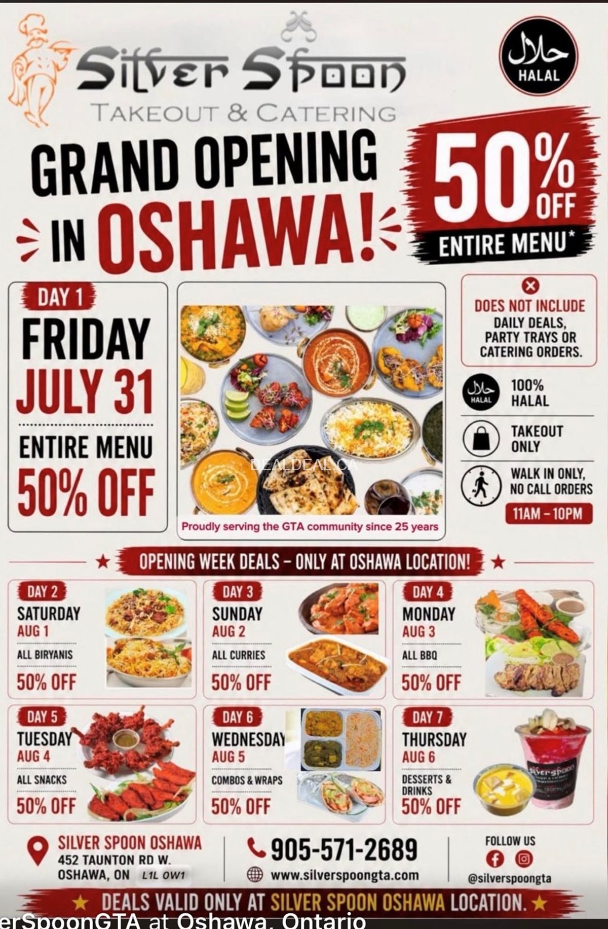Silver Spoon Oshawa Grand Opening – Save 50% OFF Opening Week!