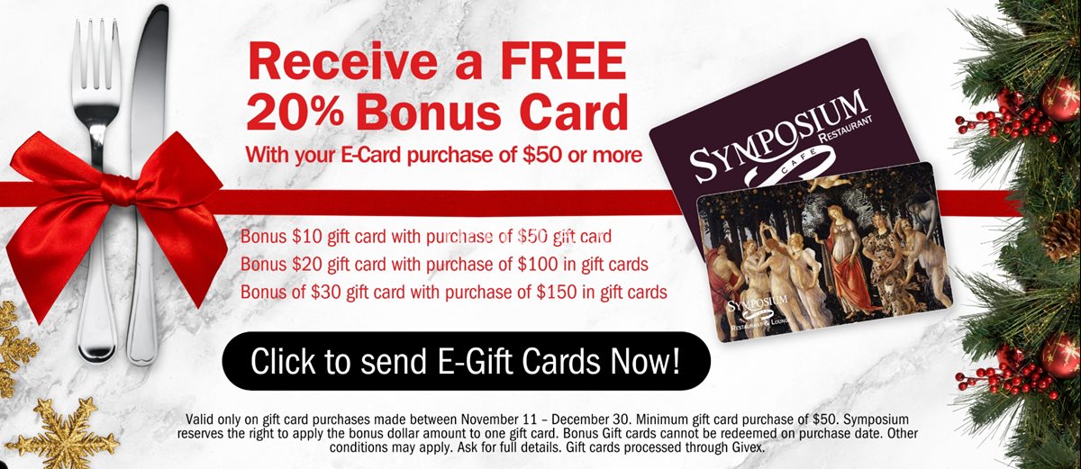 Symposium Cafe Restaurant Gift Card Deal photo 1