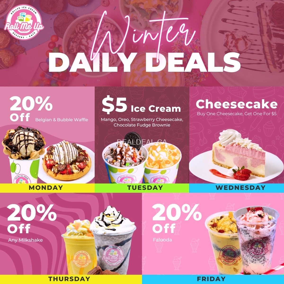 Winter Daily Deals at Roll Me Up Ice Cream & Desserts photo 1