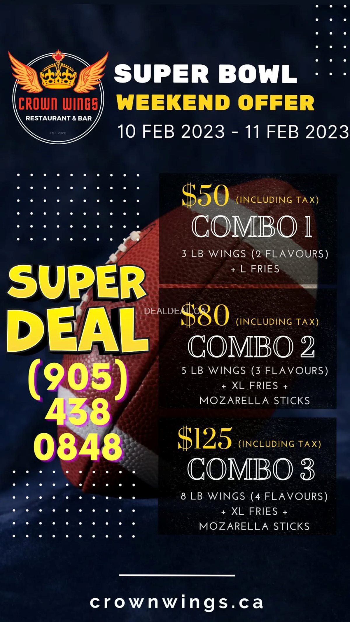 Super Bowl Weekend Offer at Crown Wings photo 1