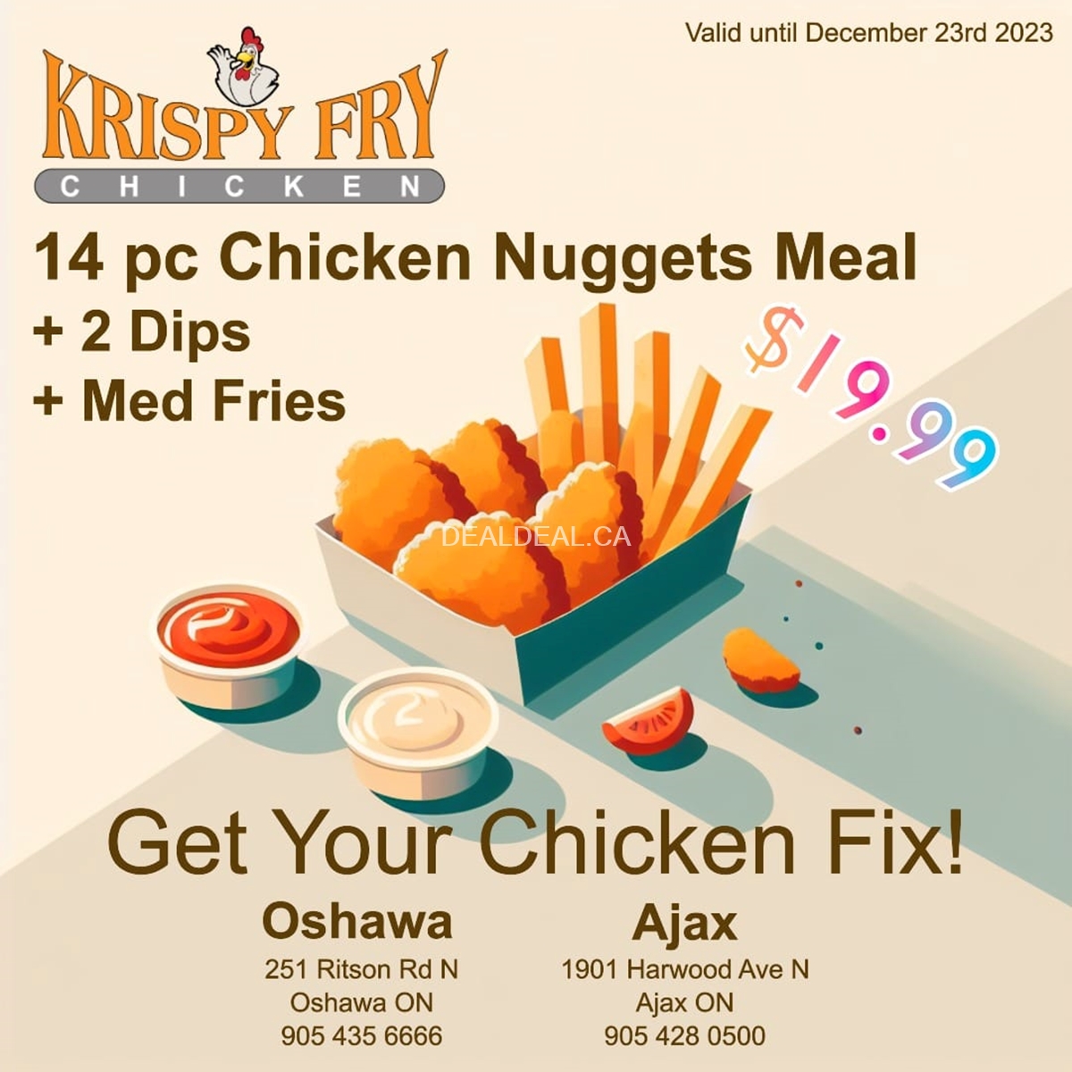 14 pc Chicken Nuggets Meal at Krispy Fry photo 1