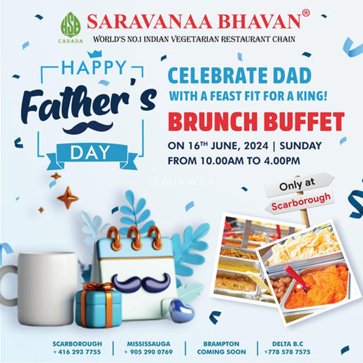 Celebrate Father's Day at Saravanaa Bhavan with brunch buffet photo 1