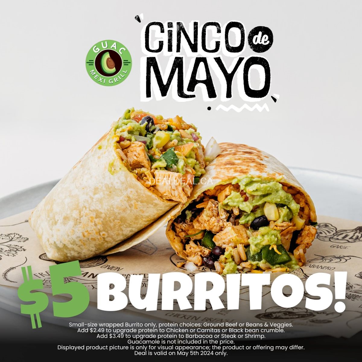 Celebrate Cinco de Mayo at Guac Mexi Grill with $5 burrito special photo 1