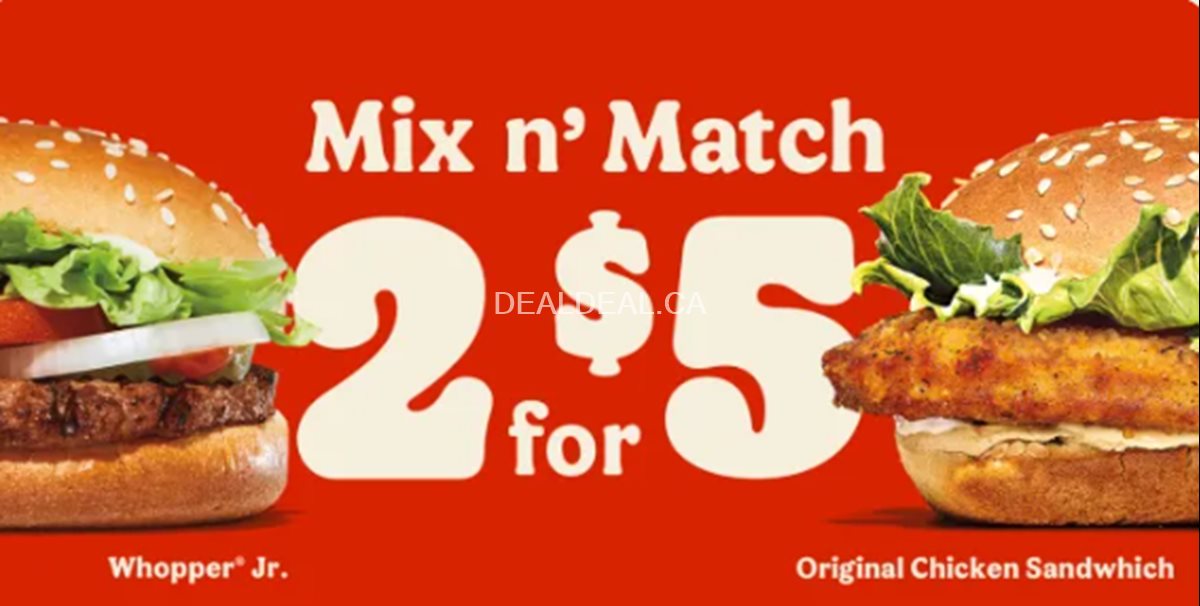 2 for $5 at Burger King photo 1