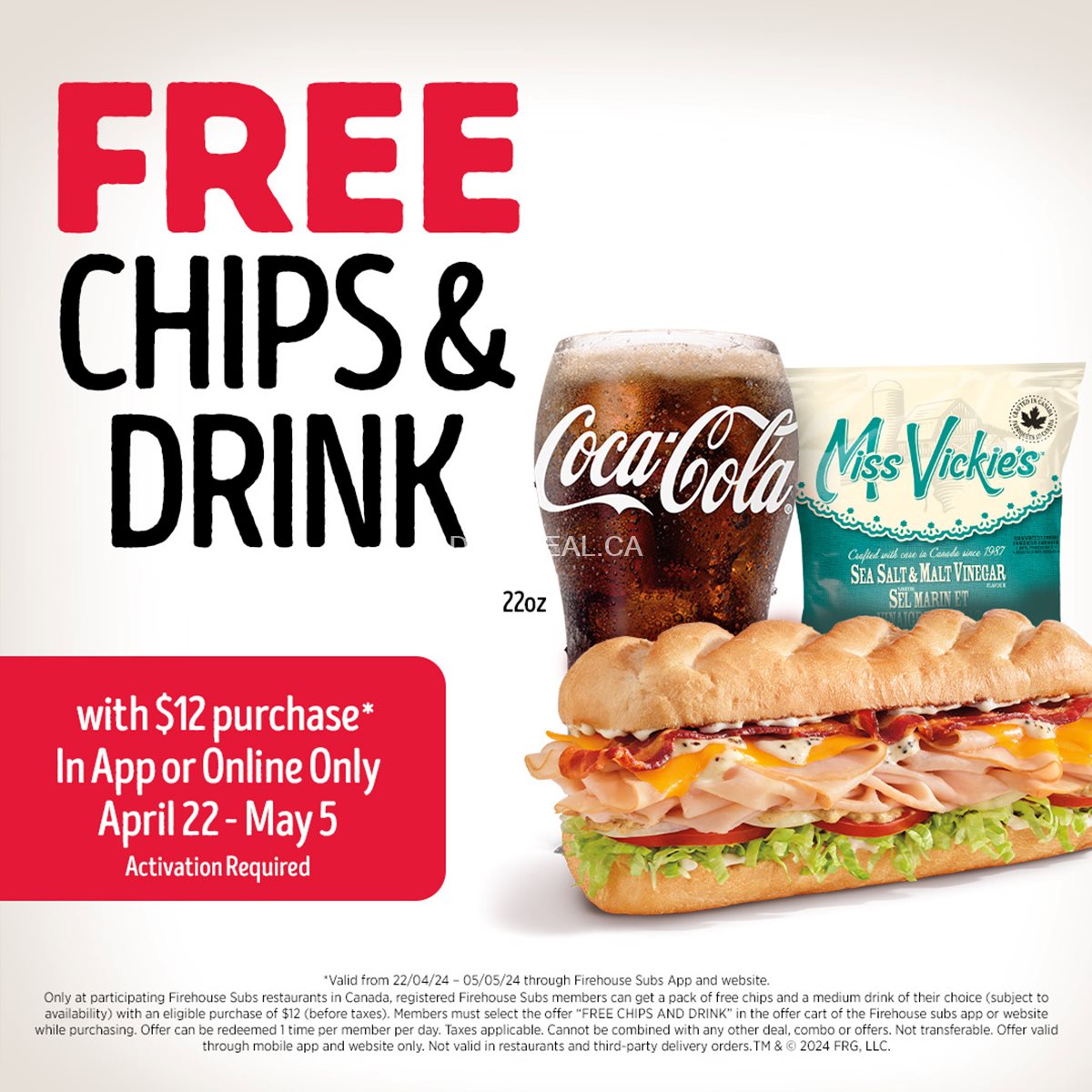 Get FREE chips & drink at Firehouse Subs photo 1