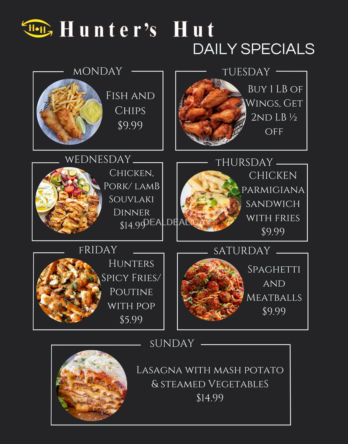 Hunter's Hut Daily Specials photo 1