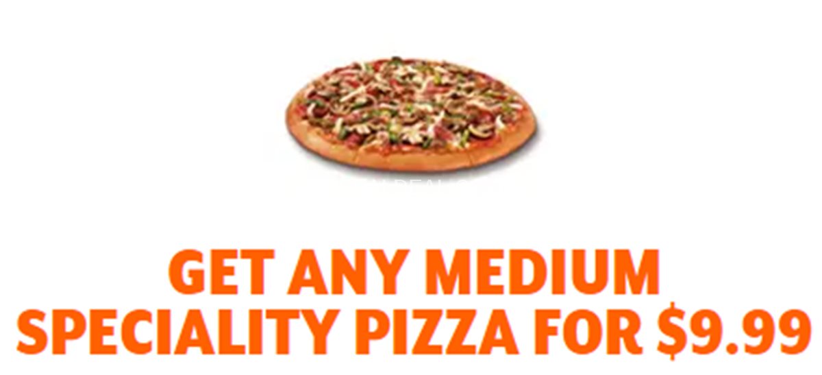 Get any medium speciality pizza for $9.99 at Little Caesars