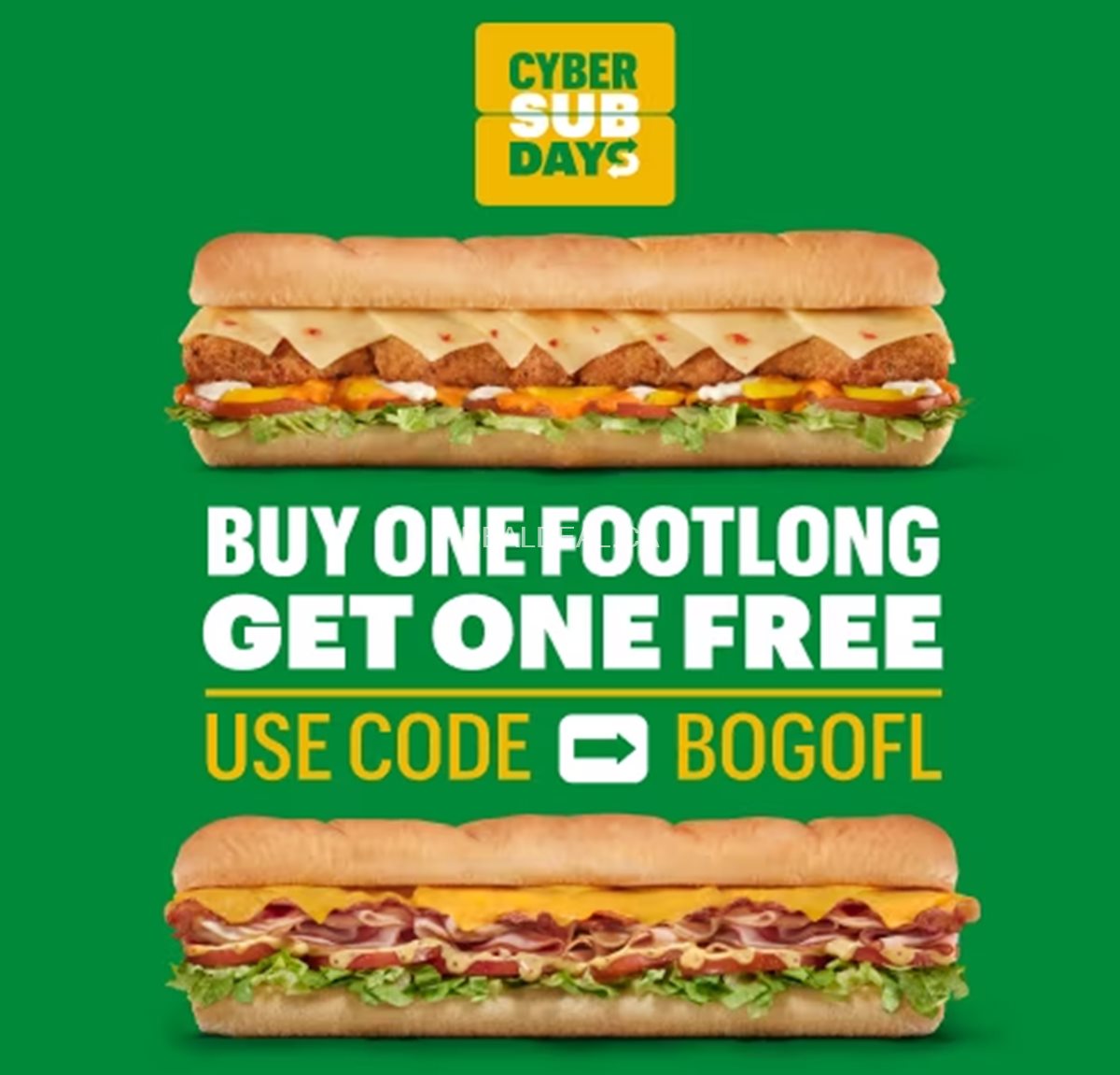Buy one Footlong get one free at Subway Canada photo 1