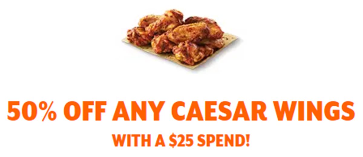50% Off any Caesar Wings at Little Caesars
