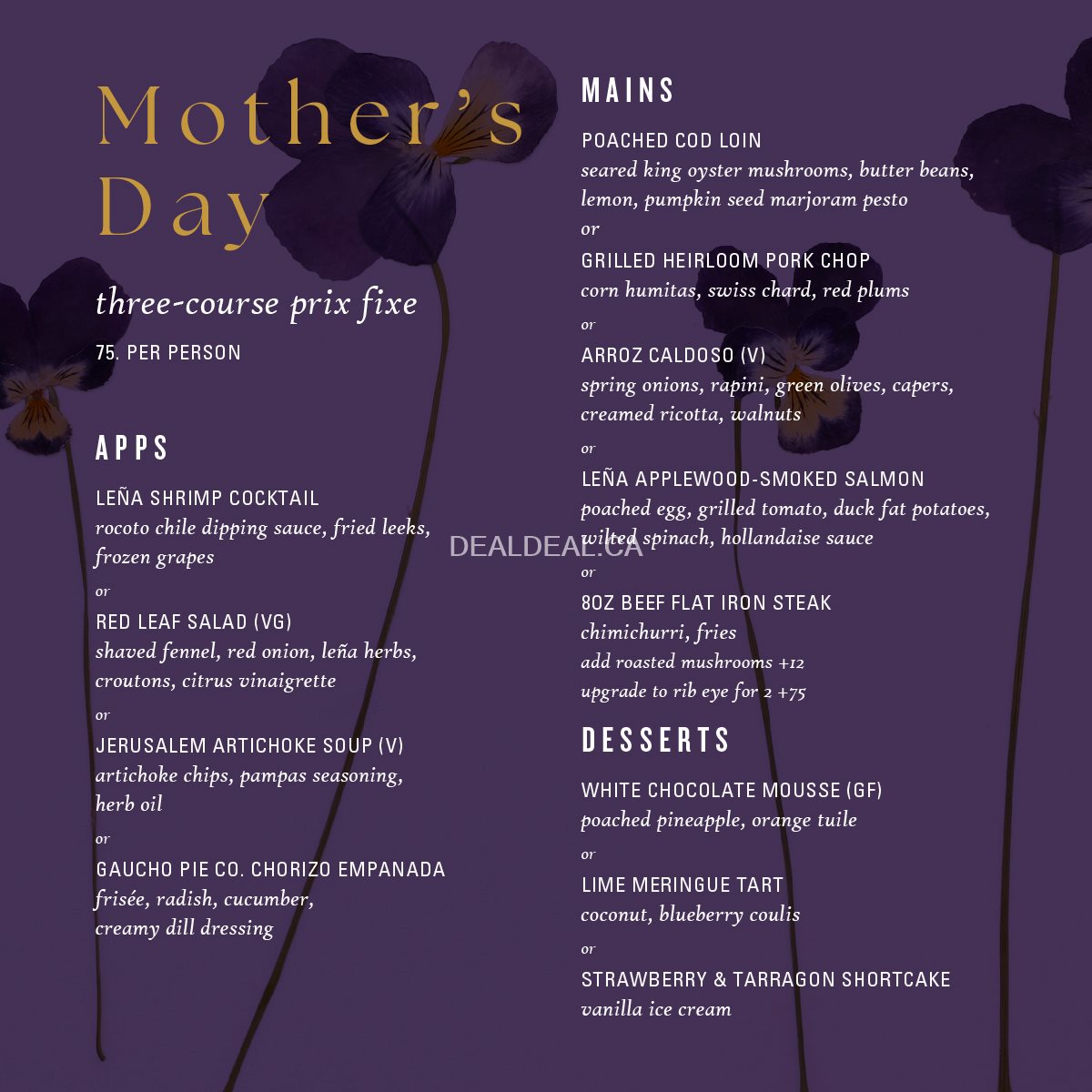 Celebrate Mother's Day with three-course prix fixe at Leña Restaurante photo 1