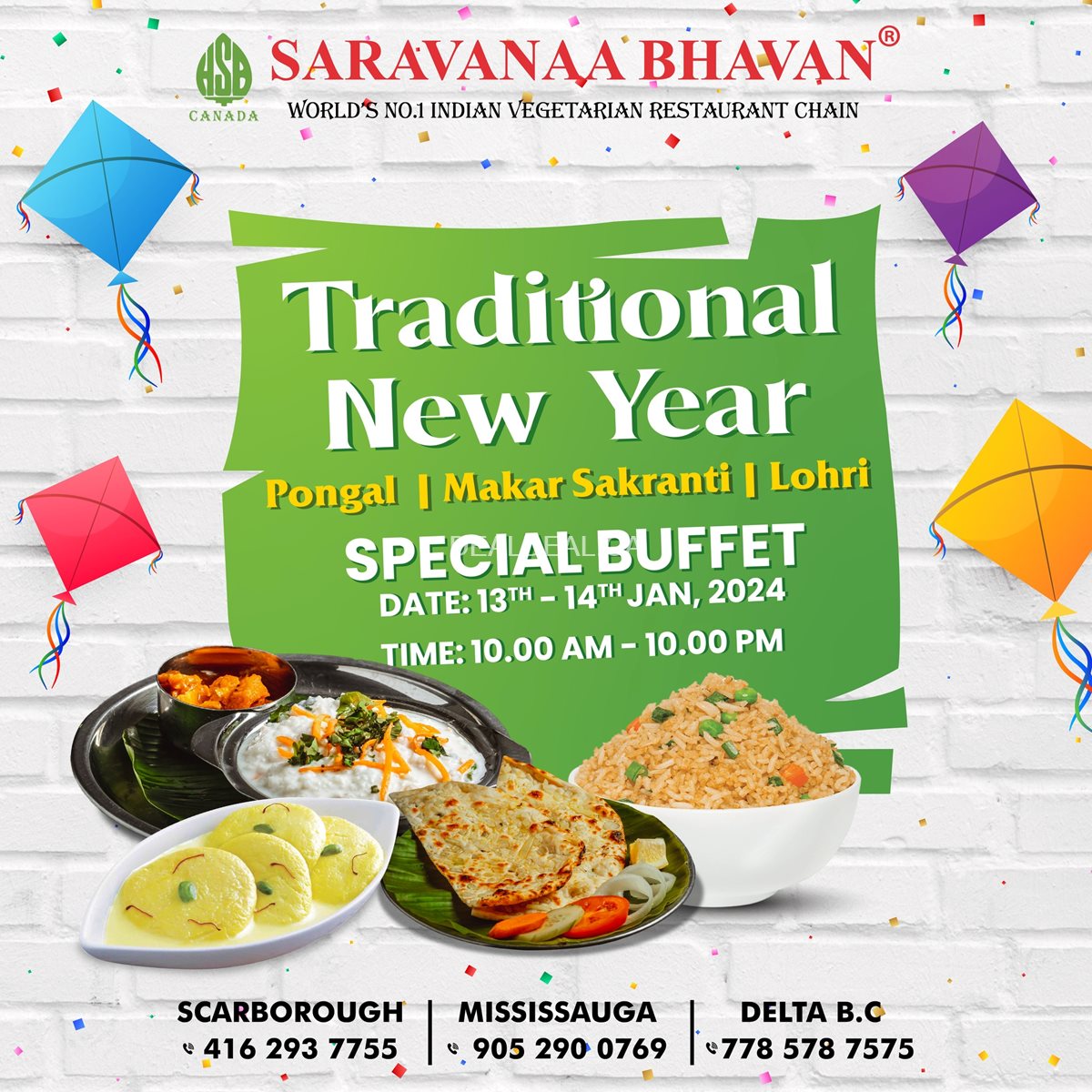 Thai Pongal Special Buffet at Saravanaa Bhavan Canada photo 1