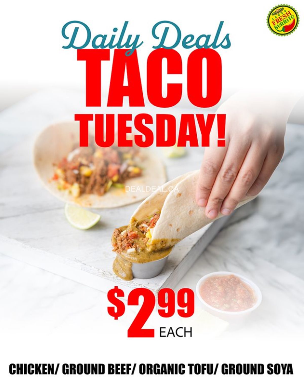 Daily deals at Fresh Burrito photo 2