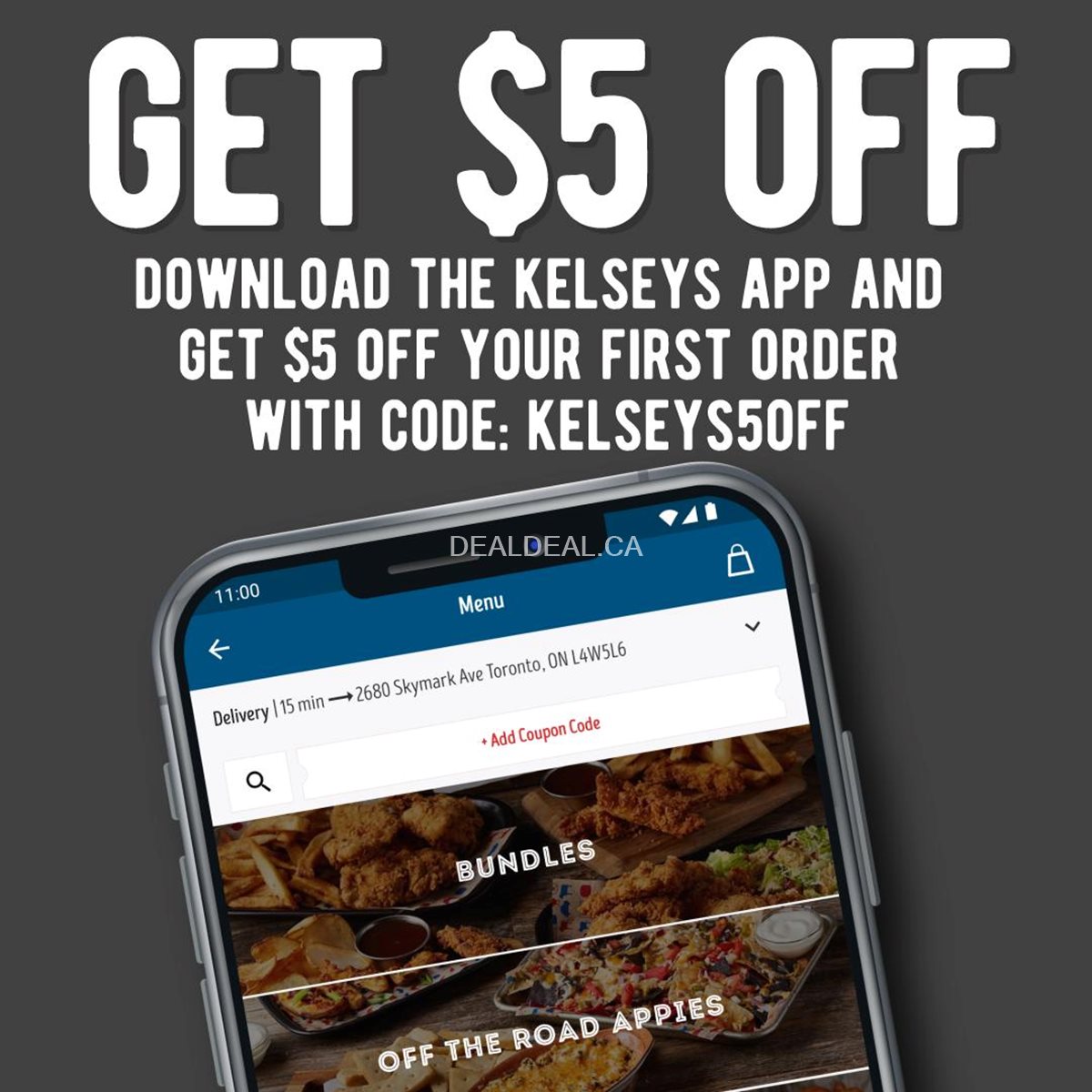 Download the Kelseys App and save $5 on your first order photo 1