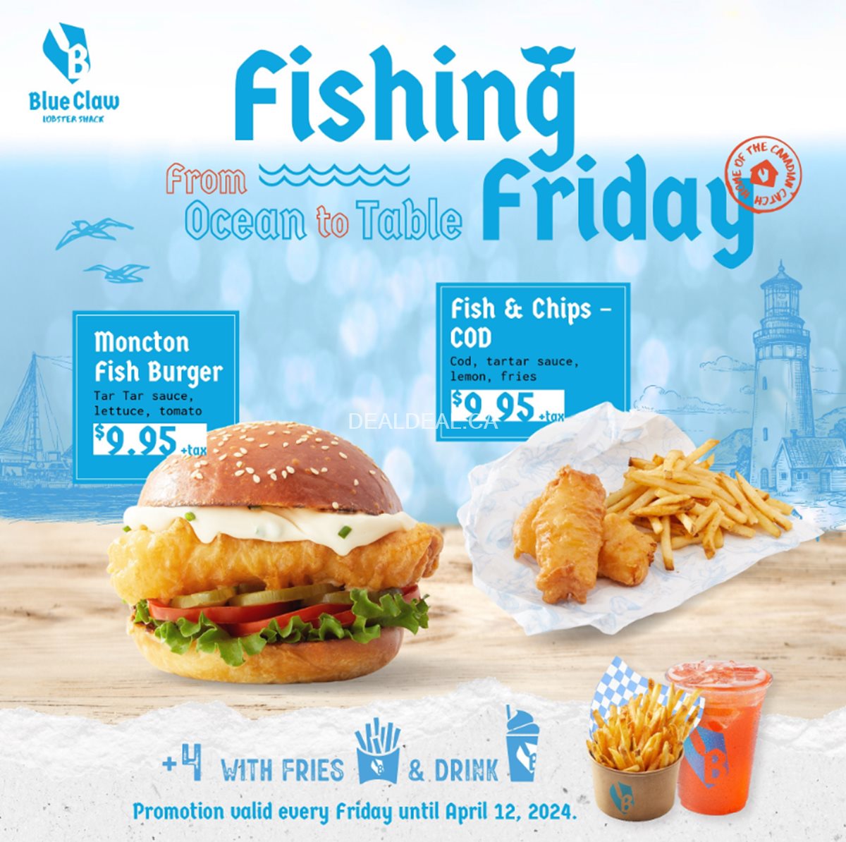 Blue Claw Moncton Fish Burger or Fish & Chips for only $9.95 photo 1
