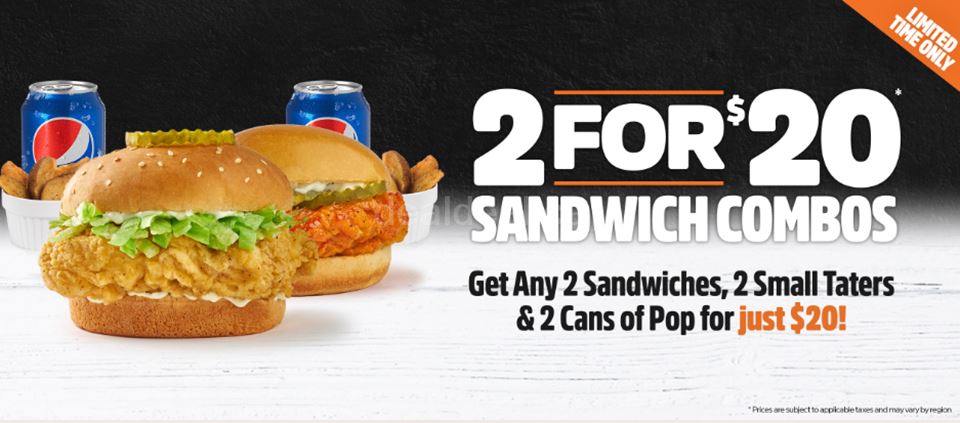 2 For $20 Sandwich Combos photo 1