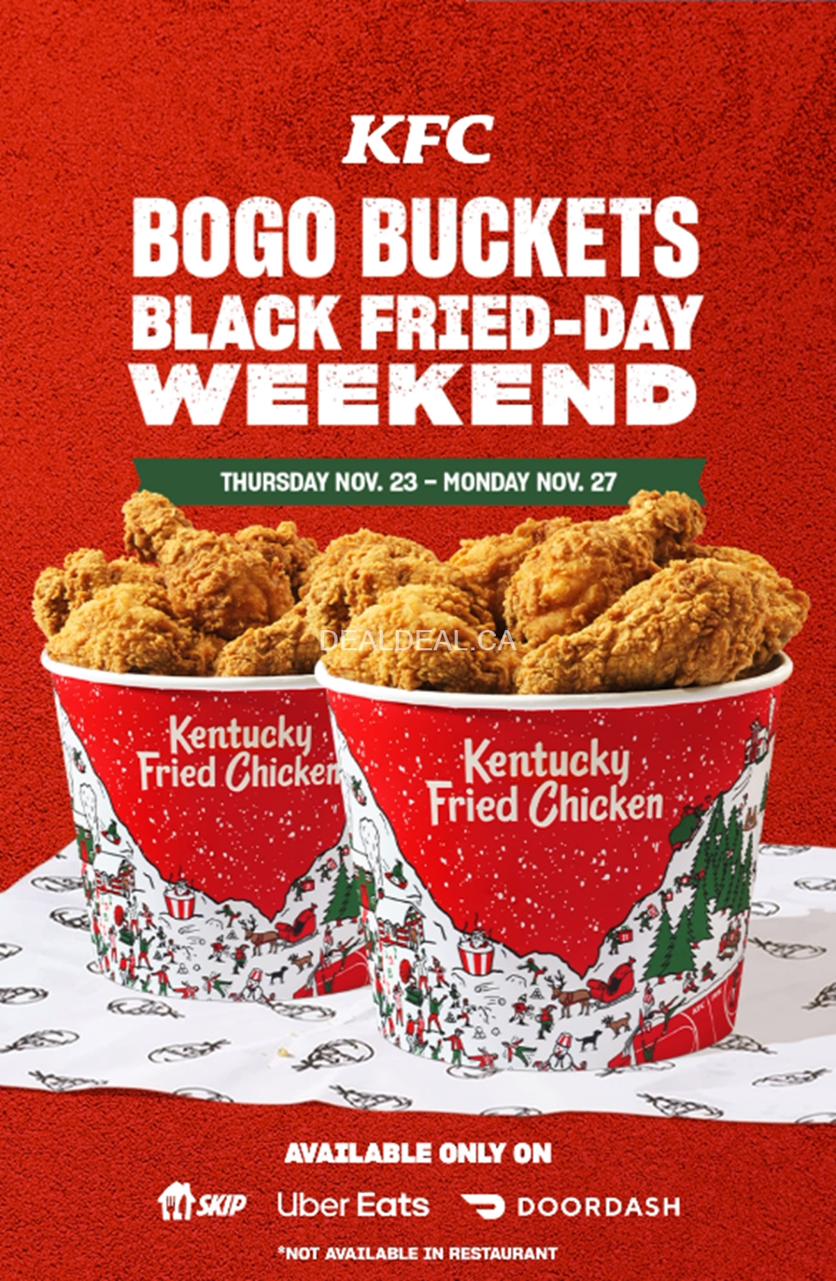KFC Canada offers a Buy One, Get One (BOGO) Bucket Deal photo 1