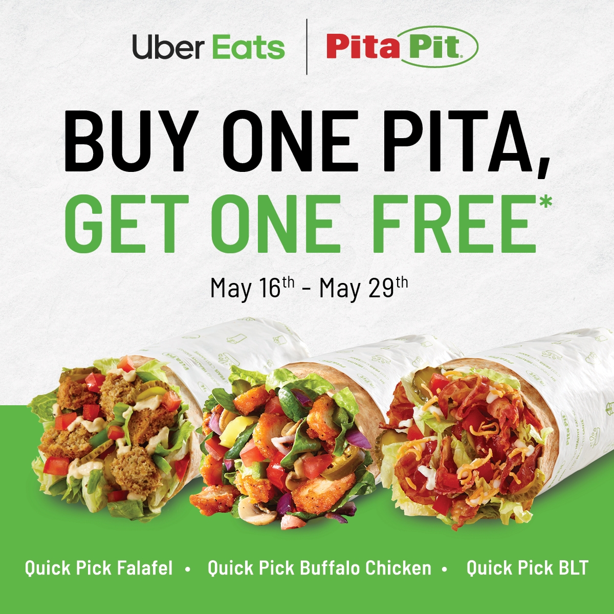 Buy one Pita get one free when you order through Uber Eats at Pita Pit photo 1