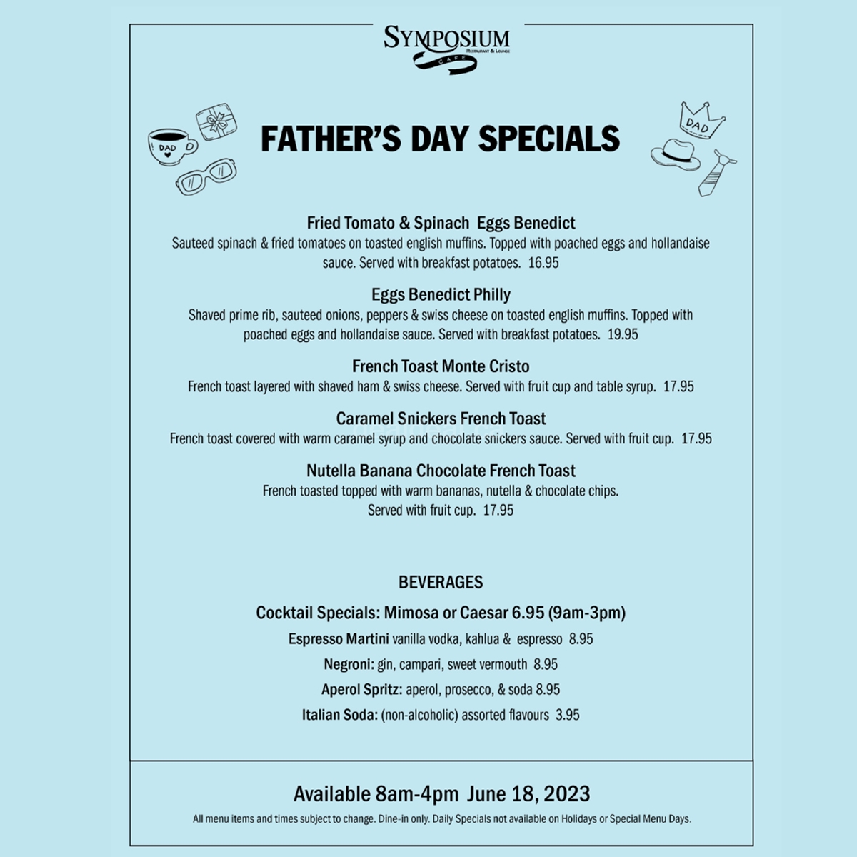 Father’s Day Special at Symposium Cafe Restaurant photo 1