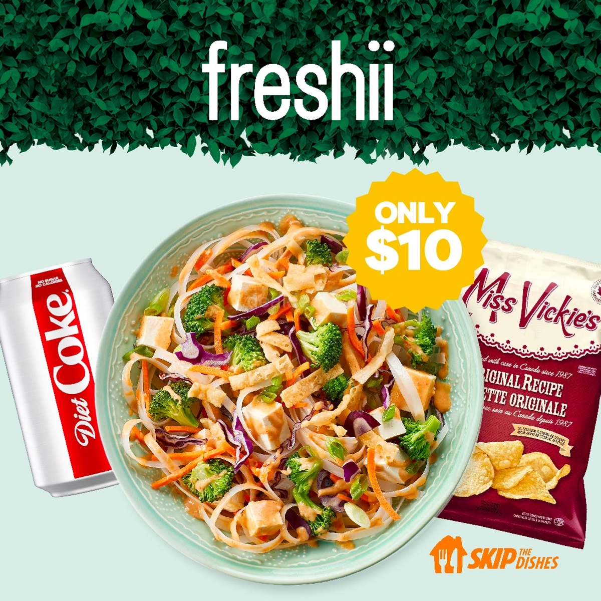 Order your favourite bowl, drink and chips for only $10 through SkipTheDishes at Freshii photo 1