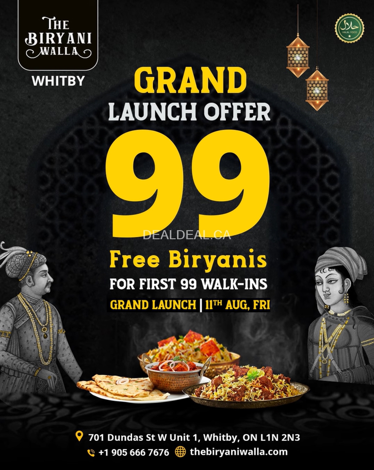 Biryaniwalla Whitby - Grand Launch Offer 99 FREE Biryanis for First 99 Walk-In's photo 1